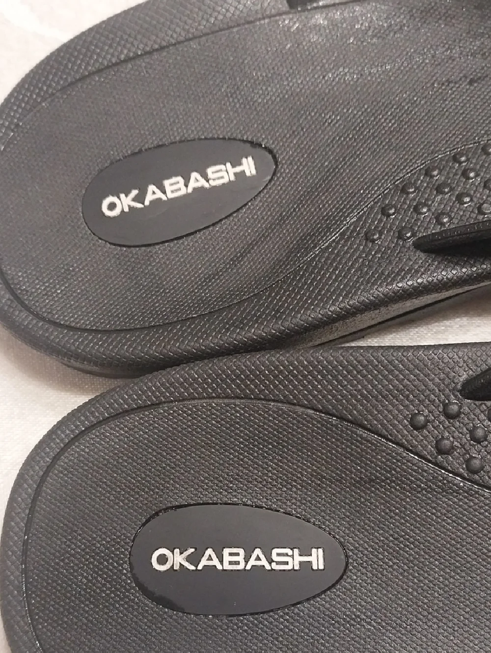 Okabashi Men's Mariner Flip Flop Sandals Size XL Black Comfort Arch Support